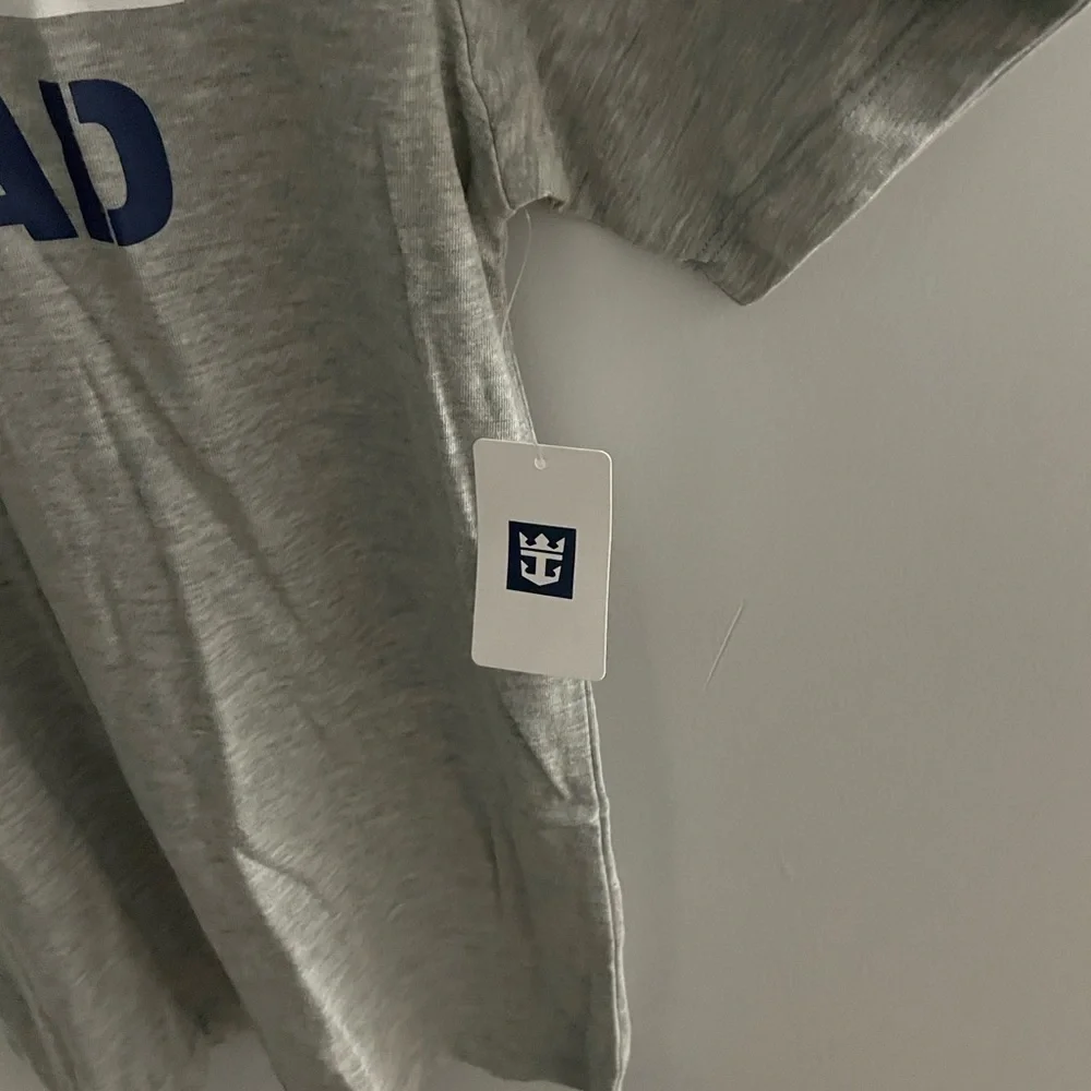 Gray Kids Shirt with Blue Print